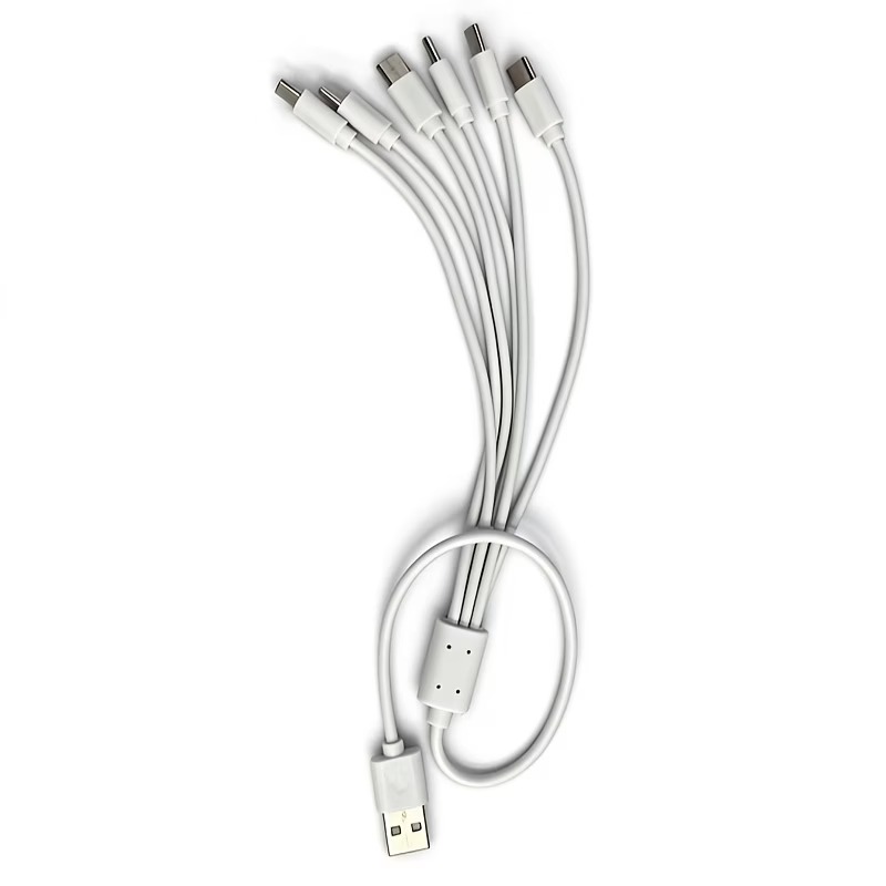 Многофункциональный USB-кабель UKETO 6-в-1, белый