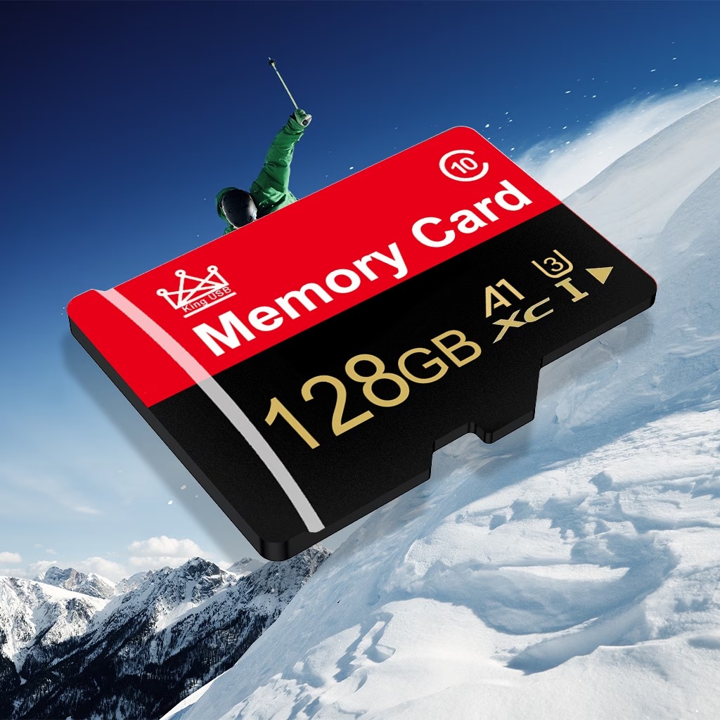 BLIKSEM microSD memory card, 128 GB A1 Class 10, with SD adapter
