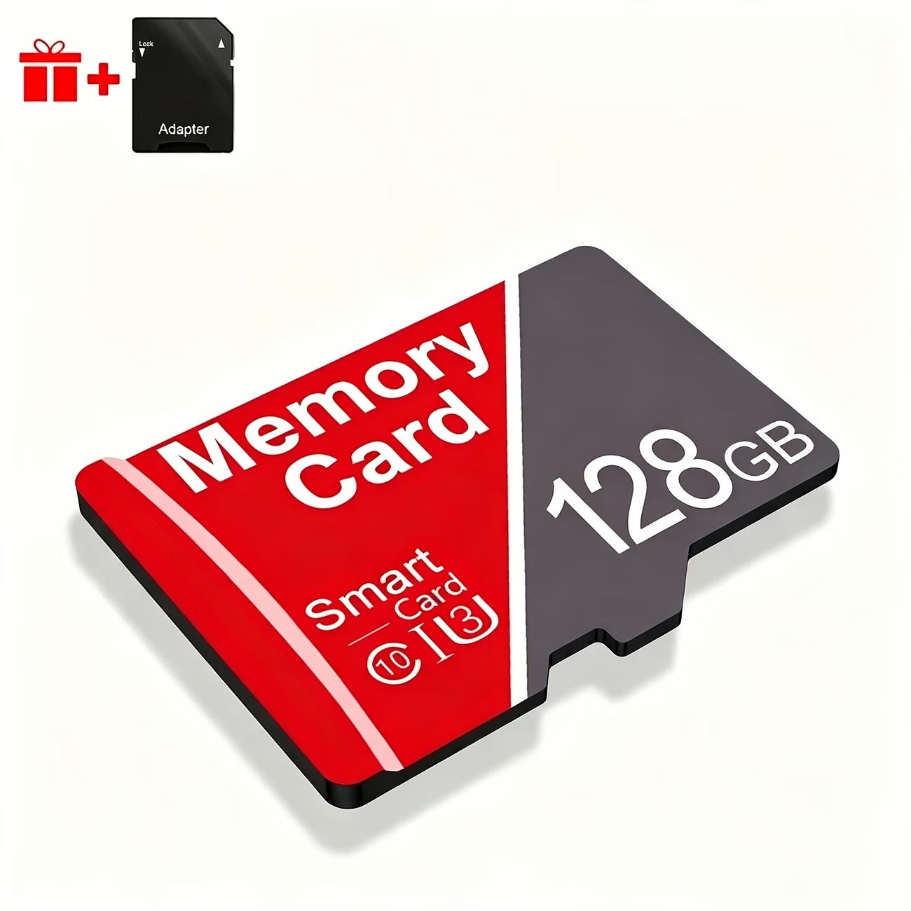 DIMFEU microSD memory card, 128 GB, with SD adapter