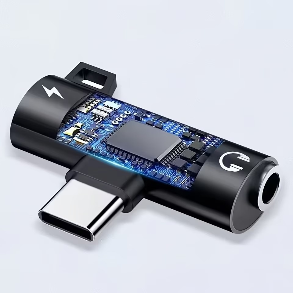 USB-C to 3.5 mm and USB-C audio and charging adapter, 2-in-1