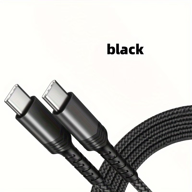 Кабель TZLRXL USB-C — USB-C 65 Вт, 1 м, чорний