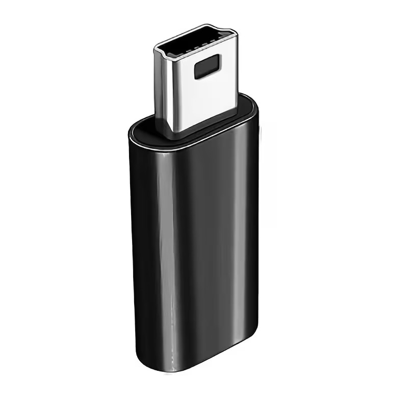 USB-C female to Mini USB male adapter, black, 1 pc